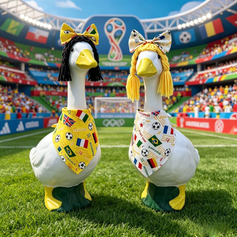World Cup Porch Goose Costume Garden Decoration Goose Costume 2026 World Cup 23inch Goose Costume Apparel