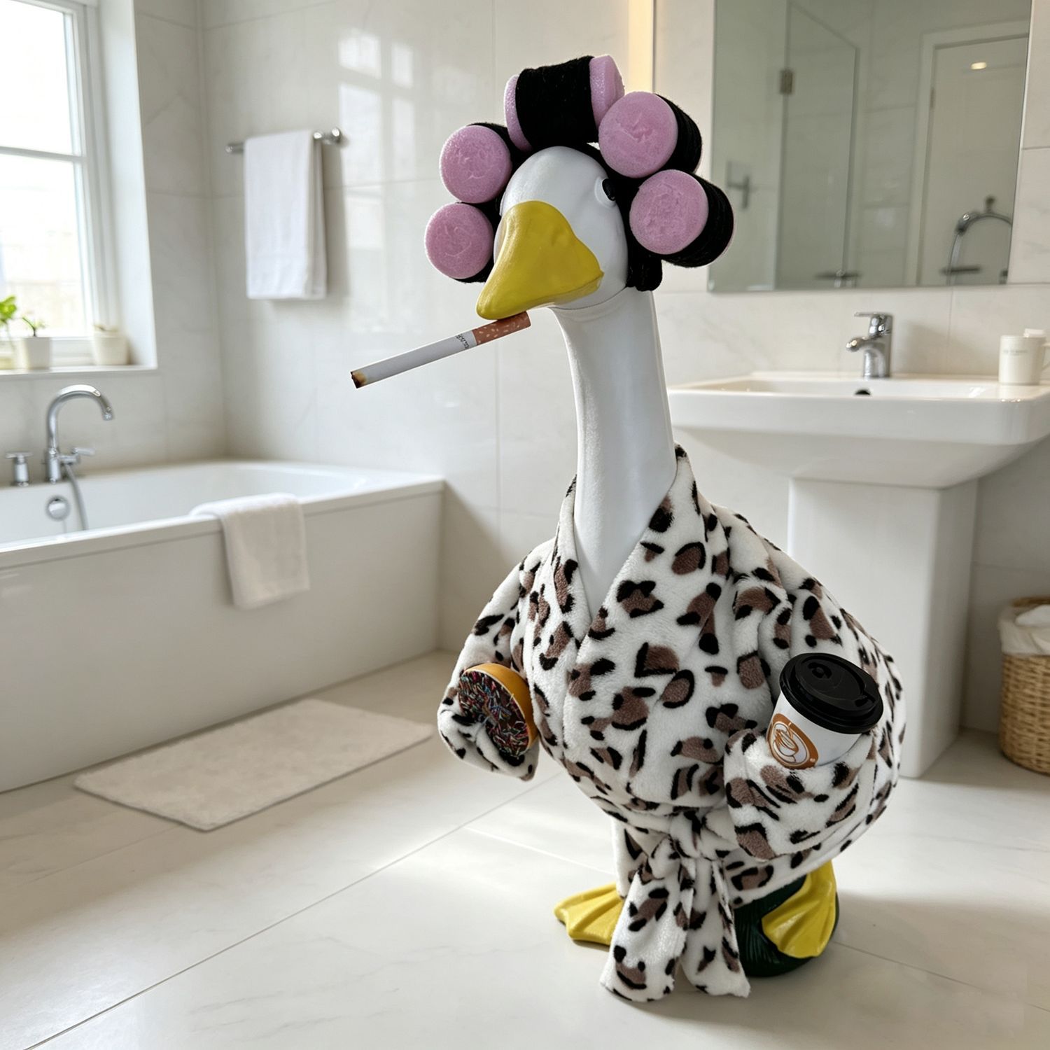 New Model 2026 Porch Goose Cow Costume Yard Farm Decoration Goose Outfit Funny 23inch Goose Outfit - Image 2