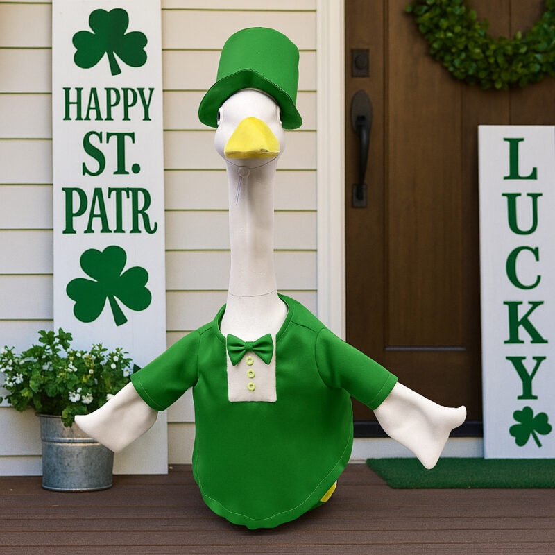New Product: Doorway Goose Costume Set for St. Patrick's Day Shamrock Party Garden