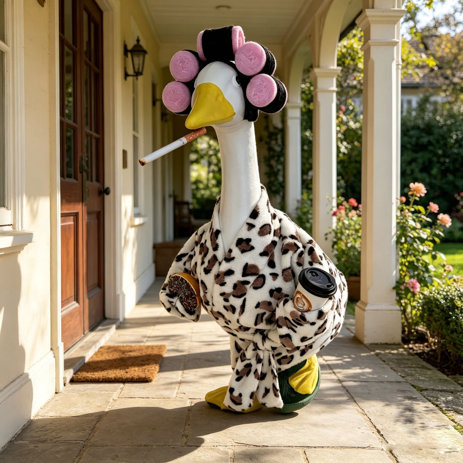 New Model 2026 Porch Goose Cow Costume Yard Farm Decoration Goose Outfit Funny 23inch Goose Outfit - Image 3