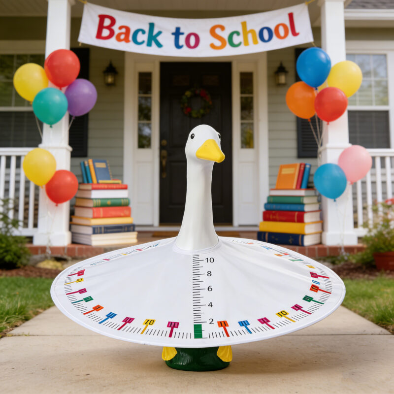 New Creative Goose Costumes for the Back Porch for the Back-To-School Season, Creative Ruler Goose Capes, Porch Sculpture Ornaments, Decorative Clothing Manufacturer