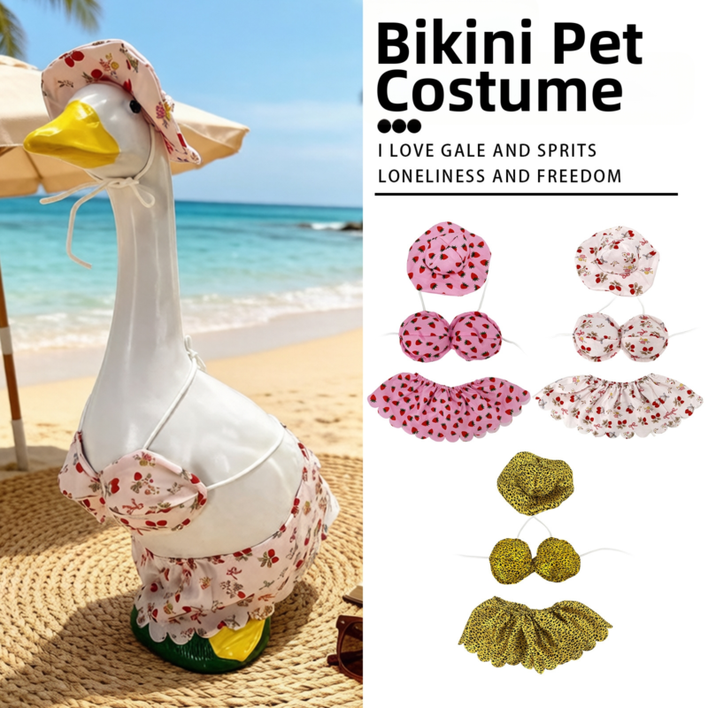 23inch Big White Goose Costume Bikini Porch Goose Clothes Garden Decoration Holiday Goose