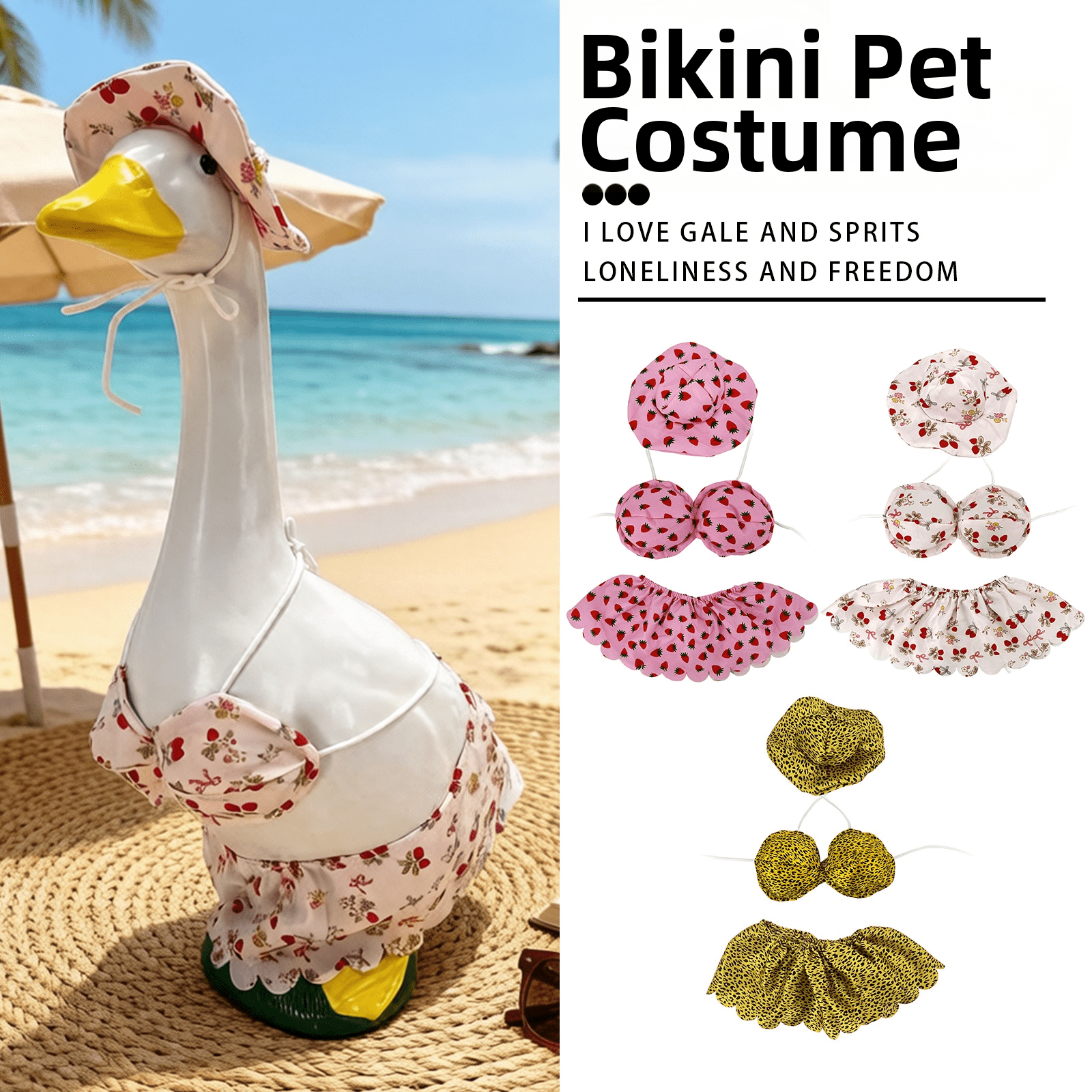 23inch Big White Goose Costume Bikini Porch Goose Clothes Garden Decoration Holiday Goose