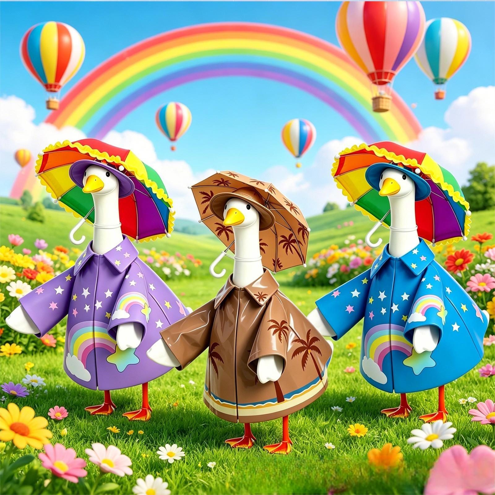 Raincoat-Style Goose-Shaped Clothing, Porch Goose Outfit, Garden Goose Costume, Holiday Set Manufacturer