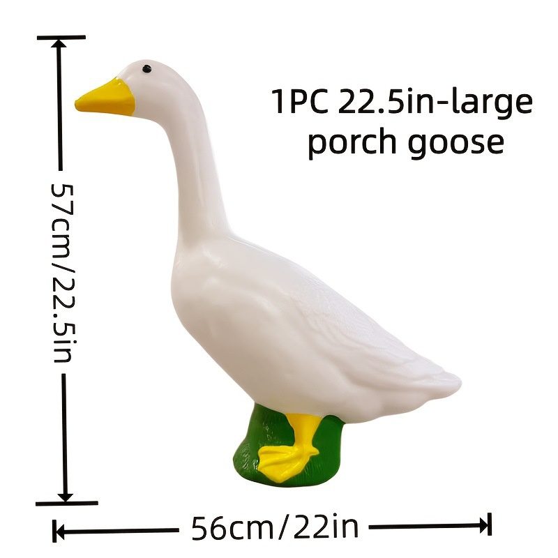 22" Large Porch Goose Garden Sculpture, Outdoor Decorative Ornament