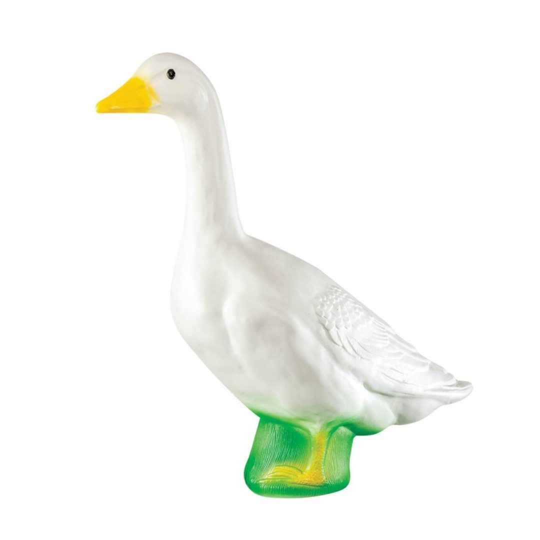 New 18cm White Goose Figurine Resin Statue Home Garden Pond Study Desk Decor Ornament