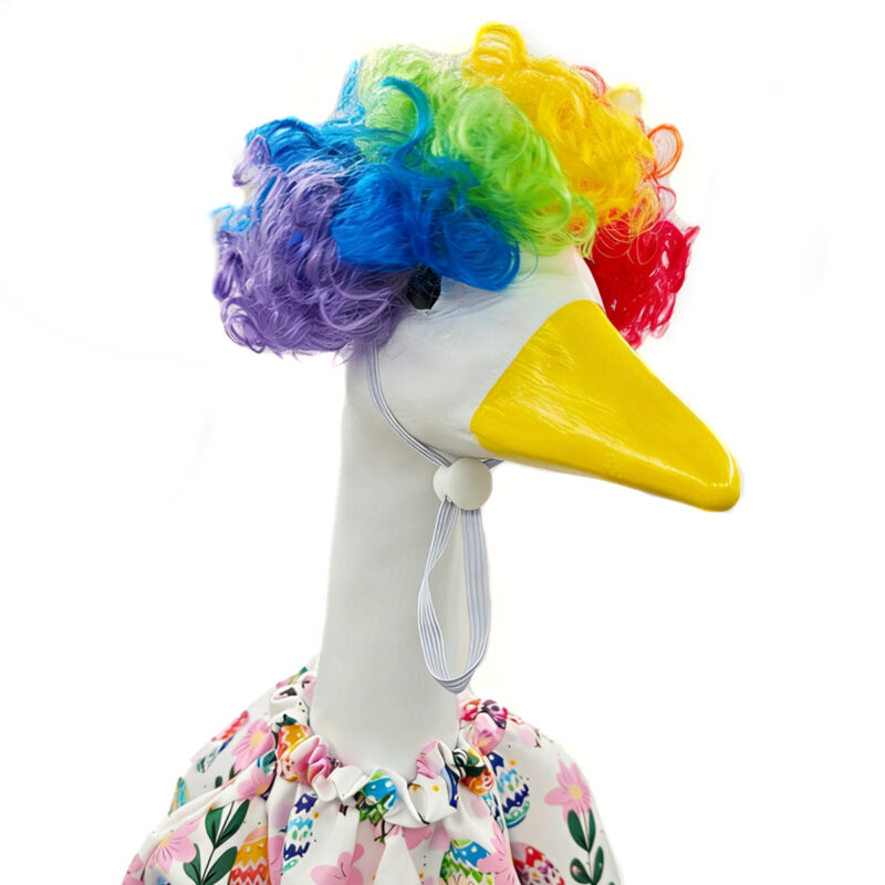 Pet Wig Big Goose Headgear Set Pet Supplies Holiday Funny Cute Short Afro Wig Headgear