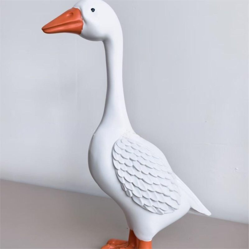 Giddy The Porch Goose Statue White Goose Sculpture Home Garden Yard Decor