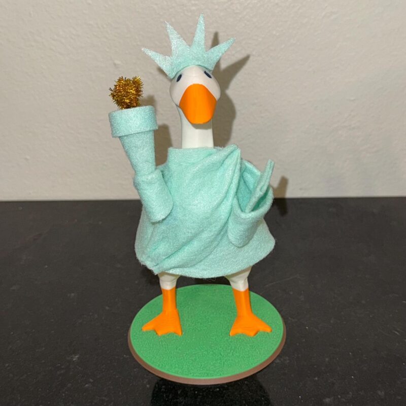 Patriotic Liberty Costume for 7 Inches Mini Porch Goose Desktop Ornament American Style Decor