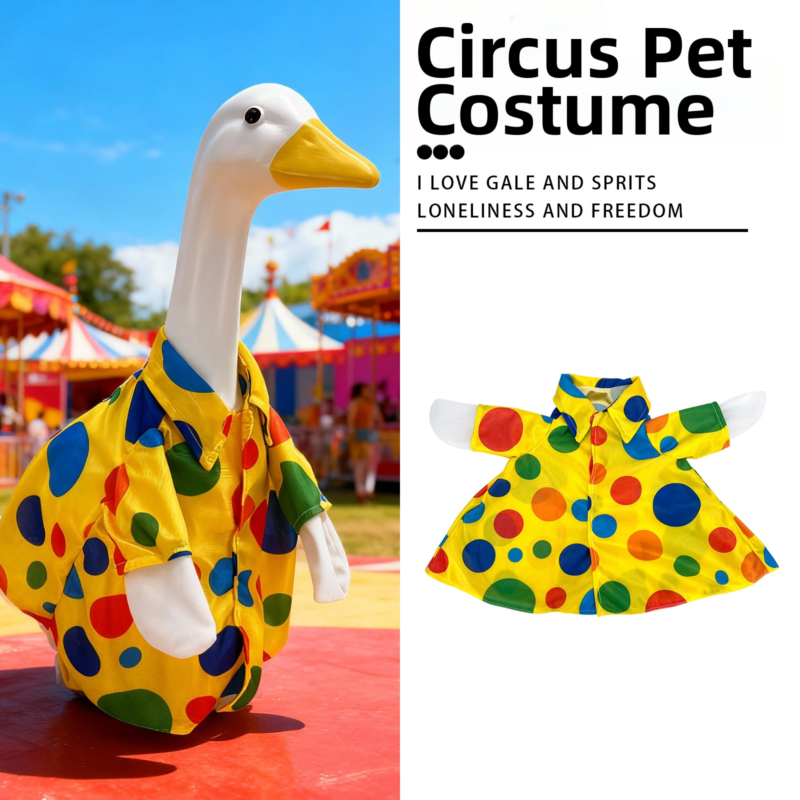 23inch Porch Goose Clown Performance Costume Halloween Clown Outfit Set Dress up Props