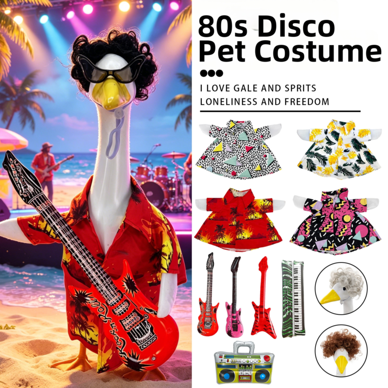 Porch Goose Costume 80S and 90S Hip-Hop Clothing Suitable for 23inch Statue Goose Costume Accessories