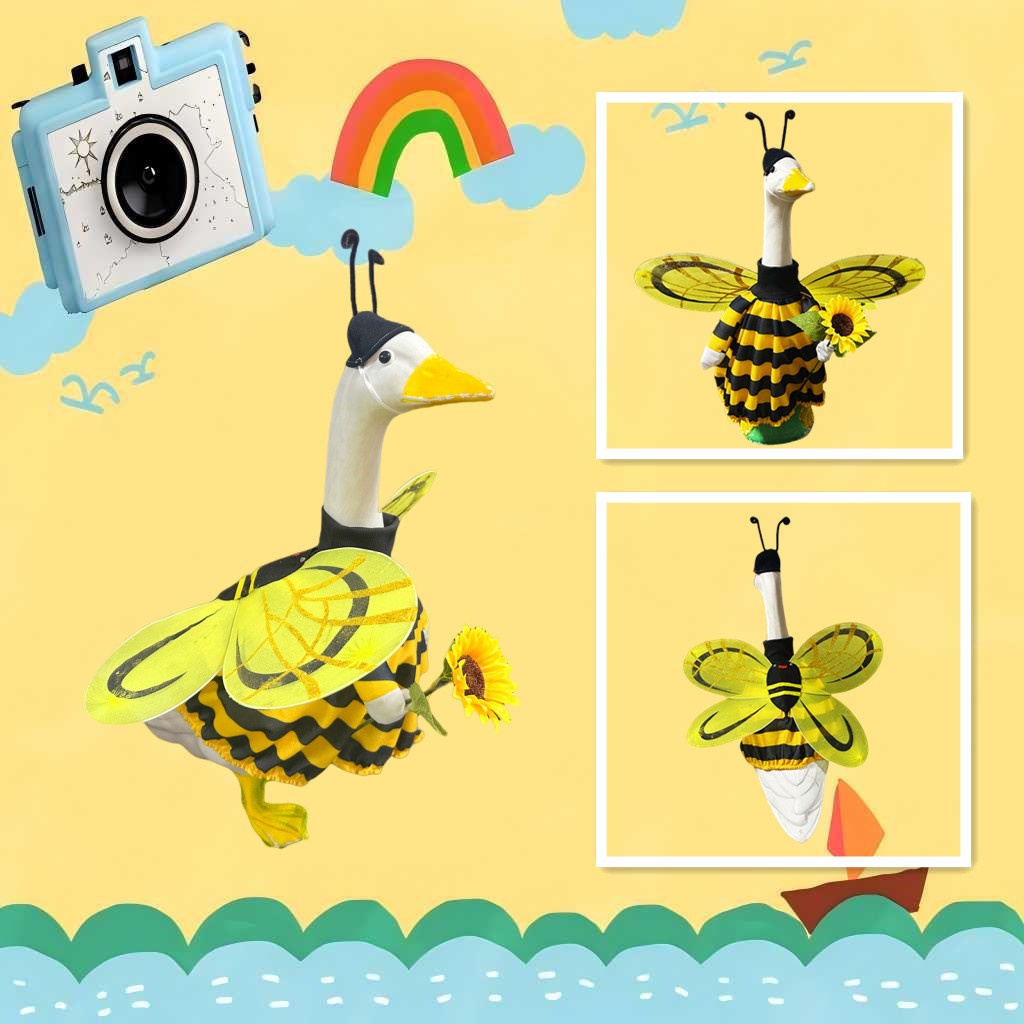 Porch Goose Costume 2026 New Model Big White Goose Pastoral Bee Ladybug Costume Atmosphere Props - Image 2