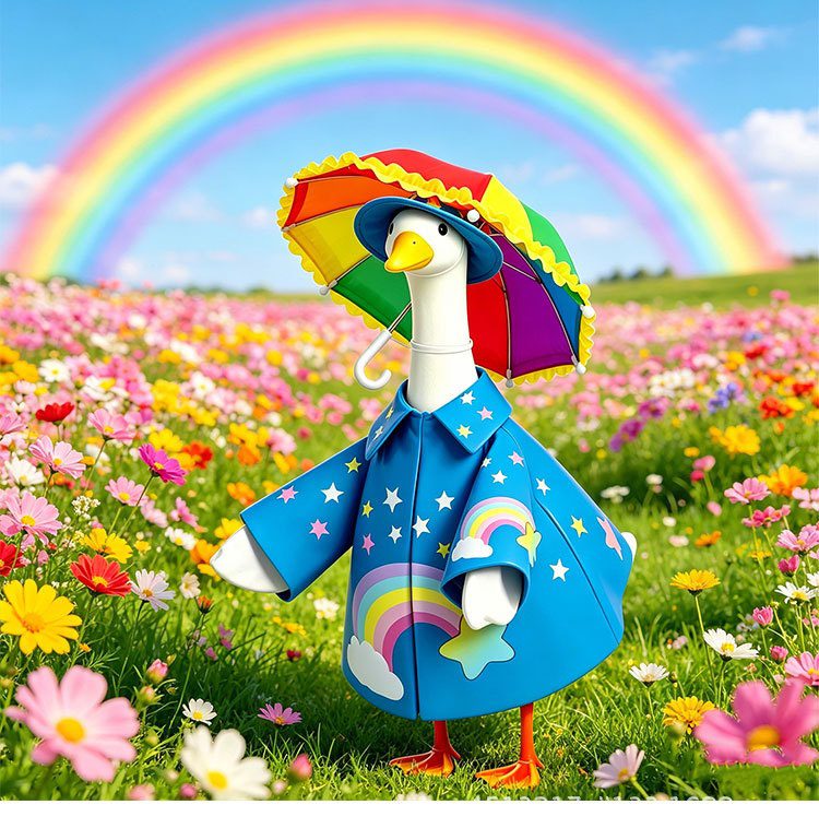 Raincoat-Style Goose-Shaped Clothing, Porch Goose Outfit, Garden Goose Costume, Holiday Set Manufacturer - Image 5