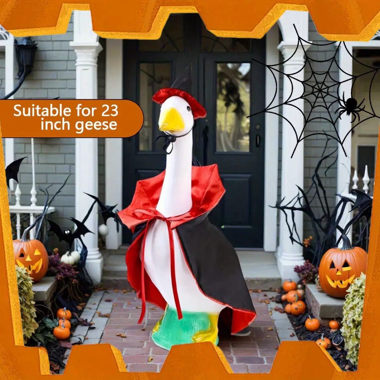 Resin White Goose Figurine 23in Outdoor Garden Patio Doorway Home Decoration Craft - Image 3