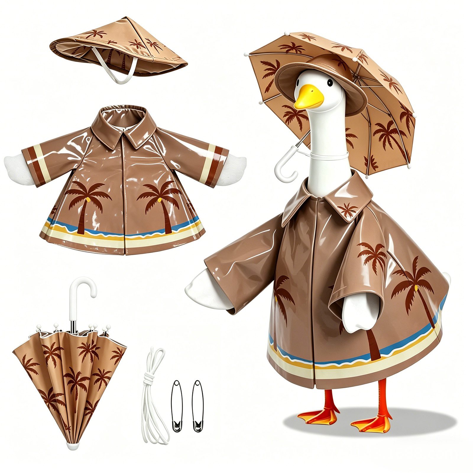 Raincoat-Style Goose-Shaped Clothing, Porch Goose Outfit, Garden Goose Costume, Holiday Set Manufacturer - Image 3
