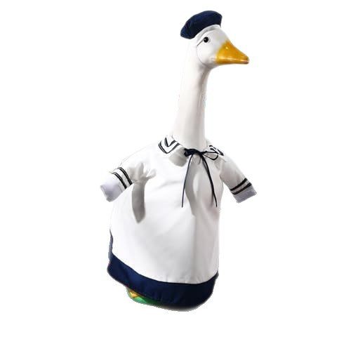 Patriotic & Sailor Outfits for 23 Inch Concrete Porch Goose, with Hat and Flag - Image 3