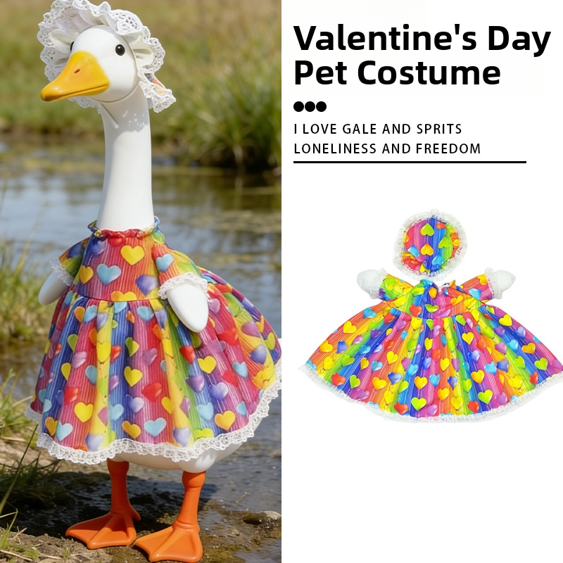 White Goose Costume, Yard & Lawn Goose Outfit for Christmas, Easter, Halloween & Holiday Party Decoration