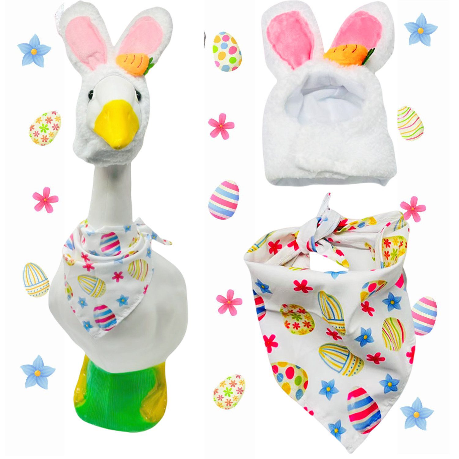 2026 New Porch Goose Costume Set, Easter Outfit & Graduation Suit with Bow Tie, Hot Decor for 23 Inch Yard Goose Statue - Image 2