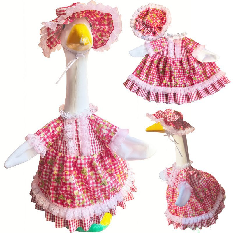 2026 New Lolita Porch Goose Costume, Dress-up Outfit Accessories for Large White Goose Doll Statue - Image 2