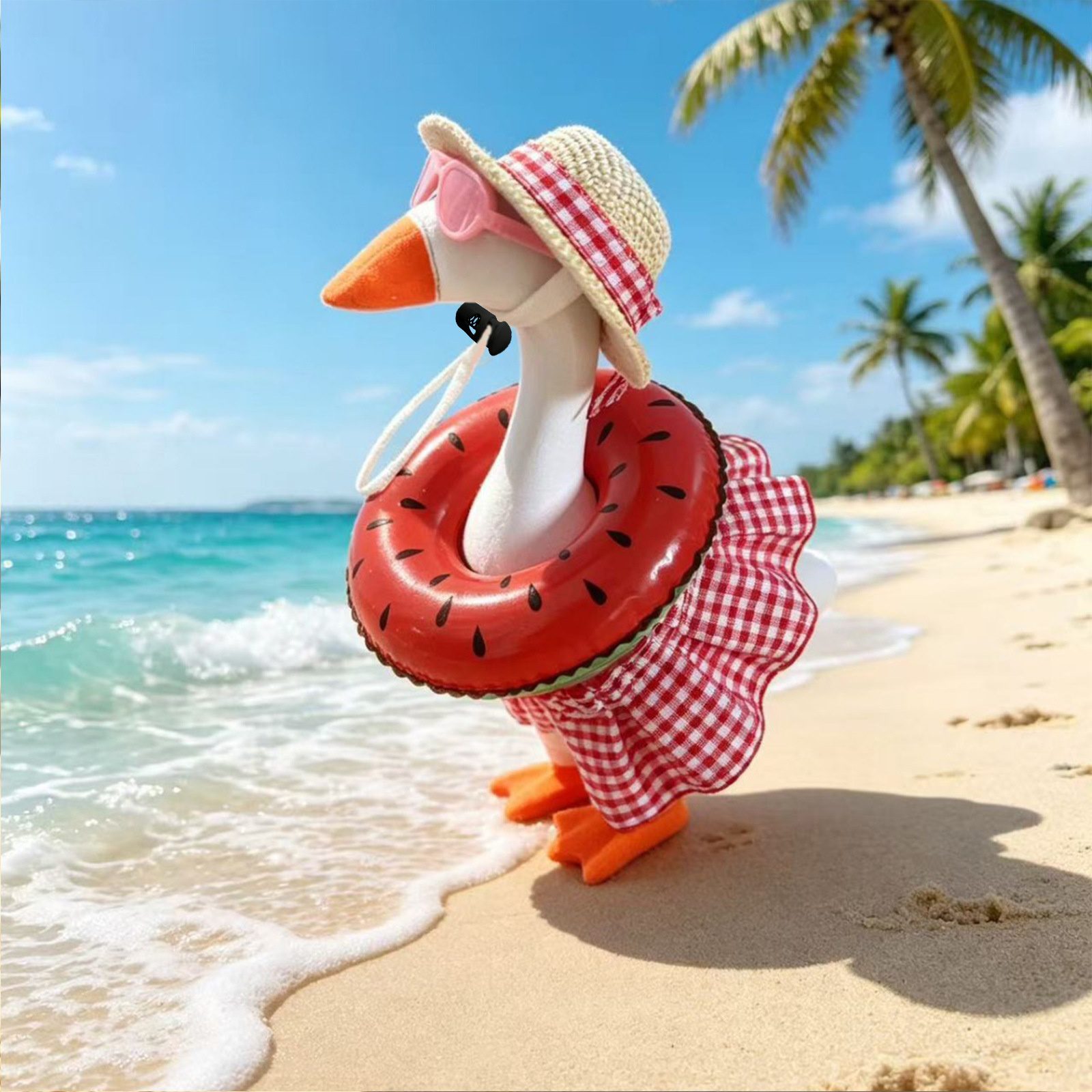 2026 New Summer 7 Inch Porch Goose Swimwear Set, Casual Beach Vacation Mini Goose Outfit for Yard Ornament Decoration - Image 5