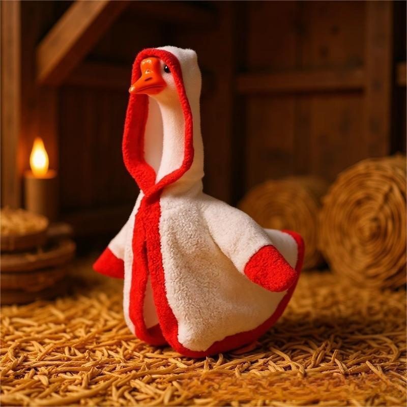 Christmas Porch Goose Costume, 23 Inch Large White Goose Holiday Outfit for Yard Garden Decoration - Image 4