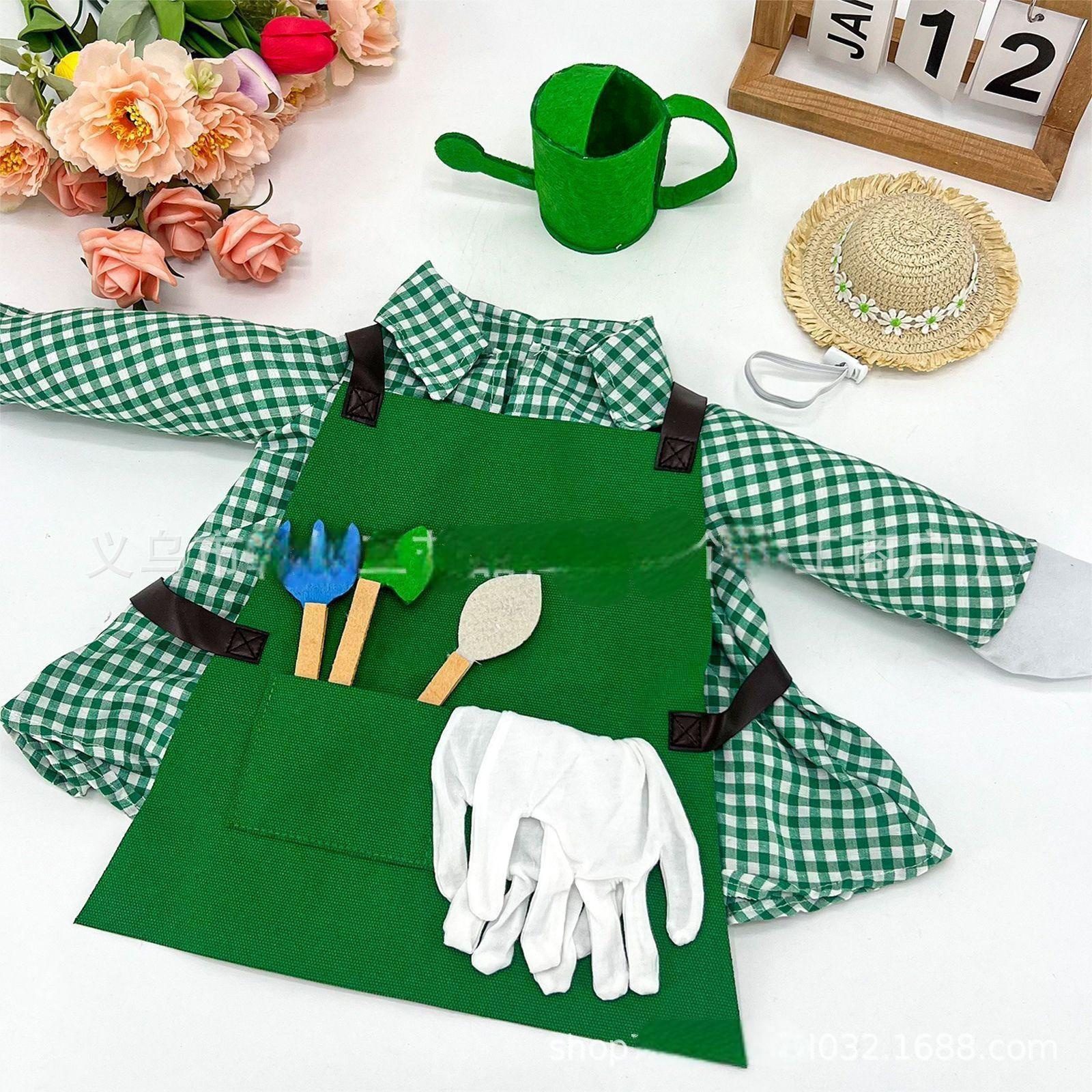 23 Inch Gardener Porch Goose Costume Set, Goose Statue Outfit with Gardening Tools, Scarf, Watering Can & Flower Pot Decor - Image 4