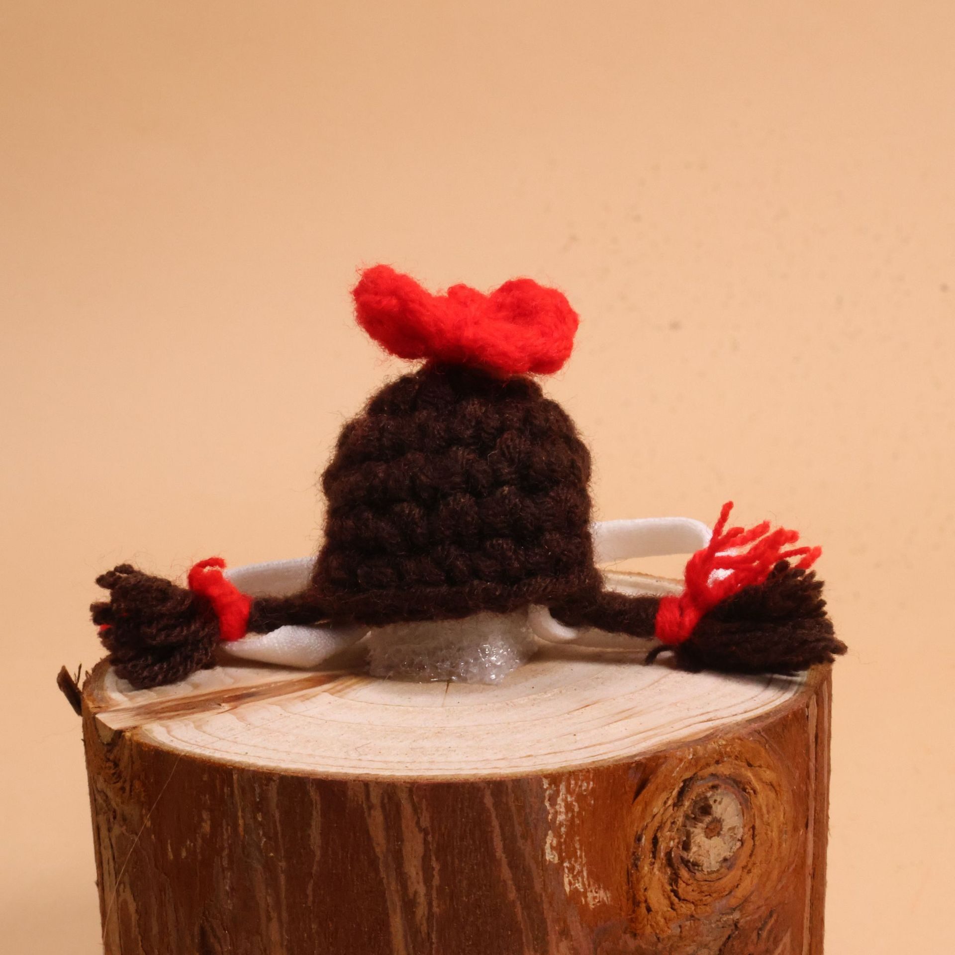 Hand Crochet Mini Knit Hat Set for Desk Goose Statue, Cute Cartoon Pet & Hamster Doll Costume Accessory for Multi-Holiday Decor - Image 4