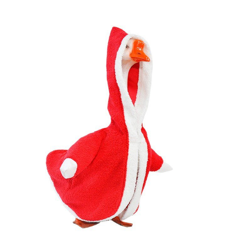 Christmas Porch Goose Costume, 23 Inch Large White Goose Holiday Outfit for Yard Garden Decoration - Image 3