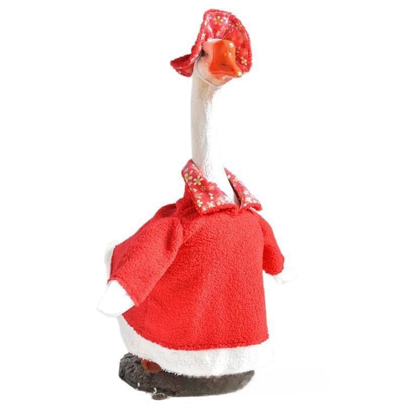Christmas Porch Goose Costume Set, 23 Inch Large White Goose Holiday Outfit with Matching Hat - Image 3