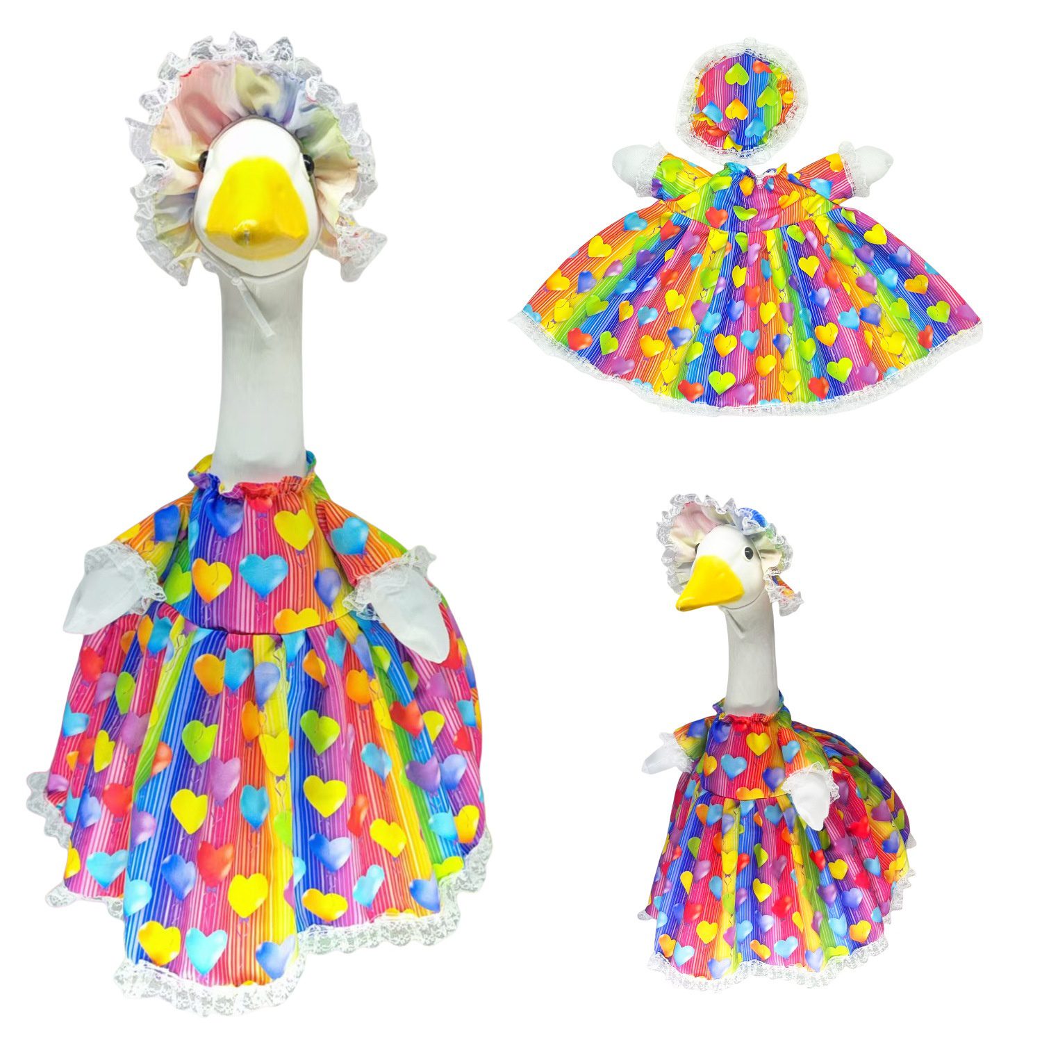 White Goose Costume, Yard & Lawn Goose Outfit for Christmas, Easter, Halloween & Holiday Party Decoration - Image 3