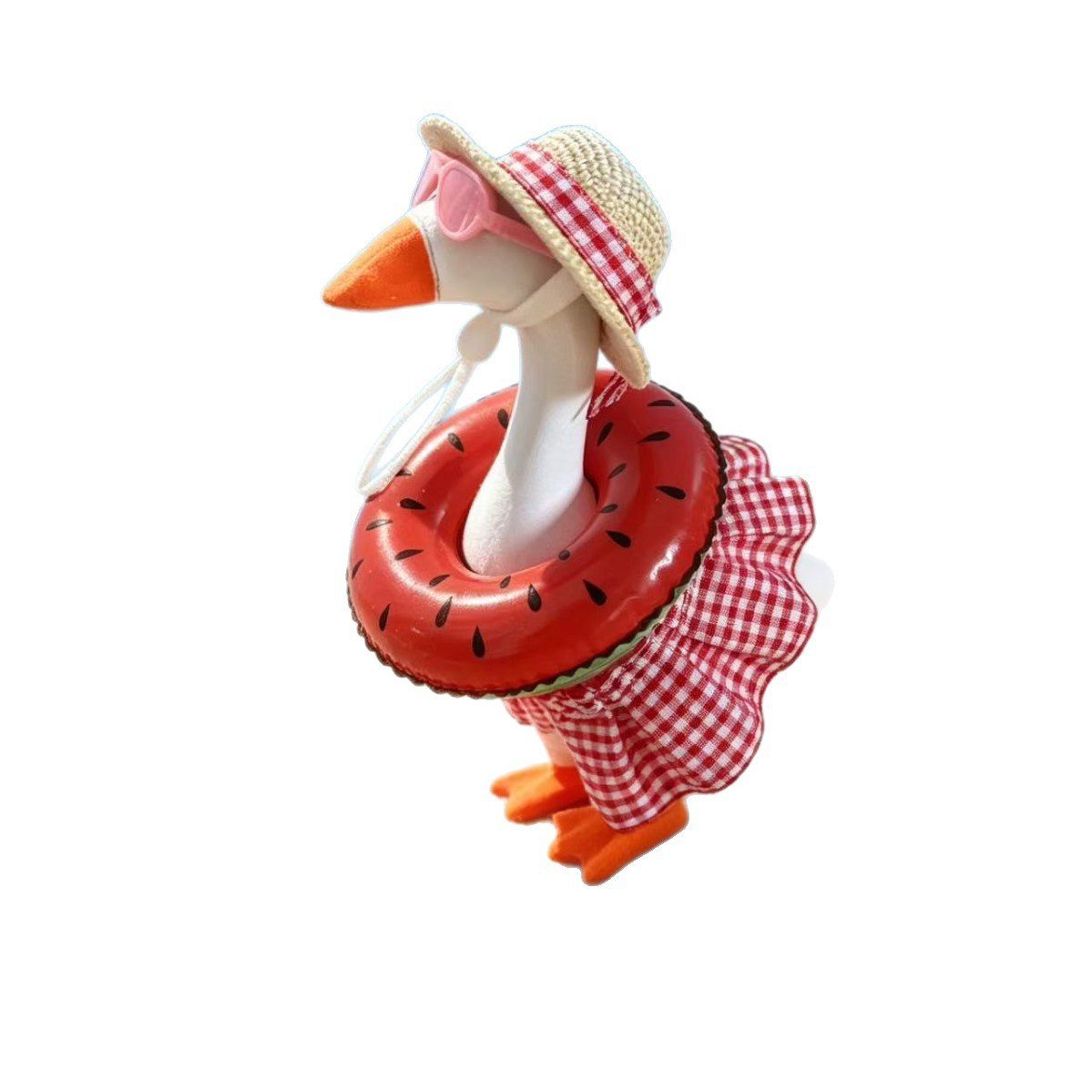 2026 New Summer 7 Inch Porch Goose Swimwear Set, Casual Beach Vacation Mini Goose Outfit for Yard Ornament Decoration - Image 3