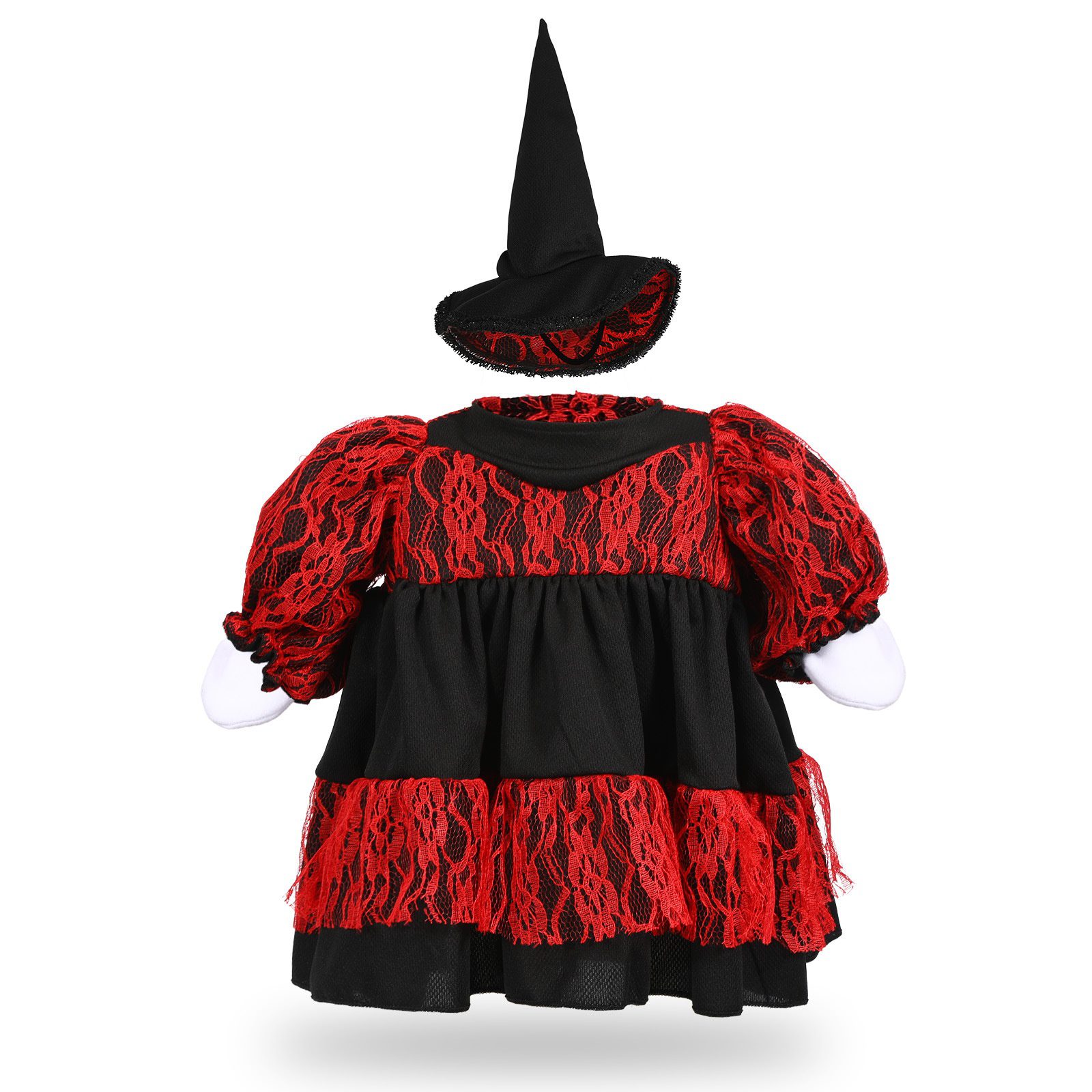 2026 New Red & Black Lace Porch Goose Costume, Halloween Themed Cloth Accessory Outfit for Lawn Goose Statue Decor - Image 3