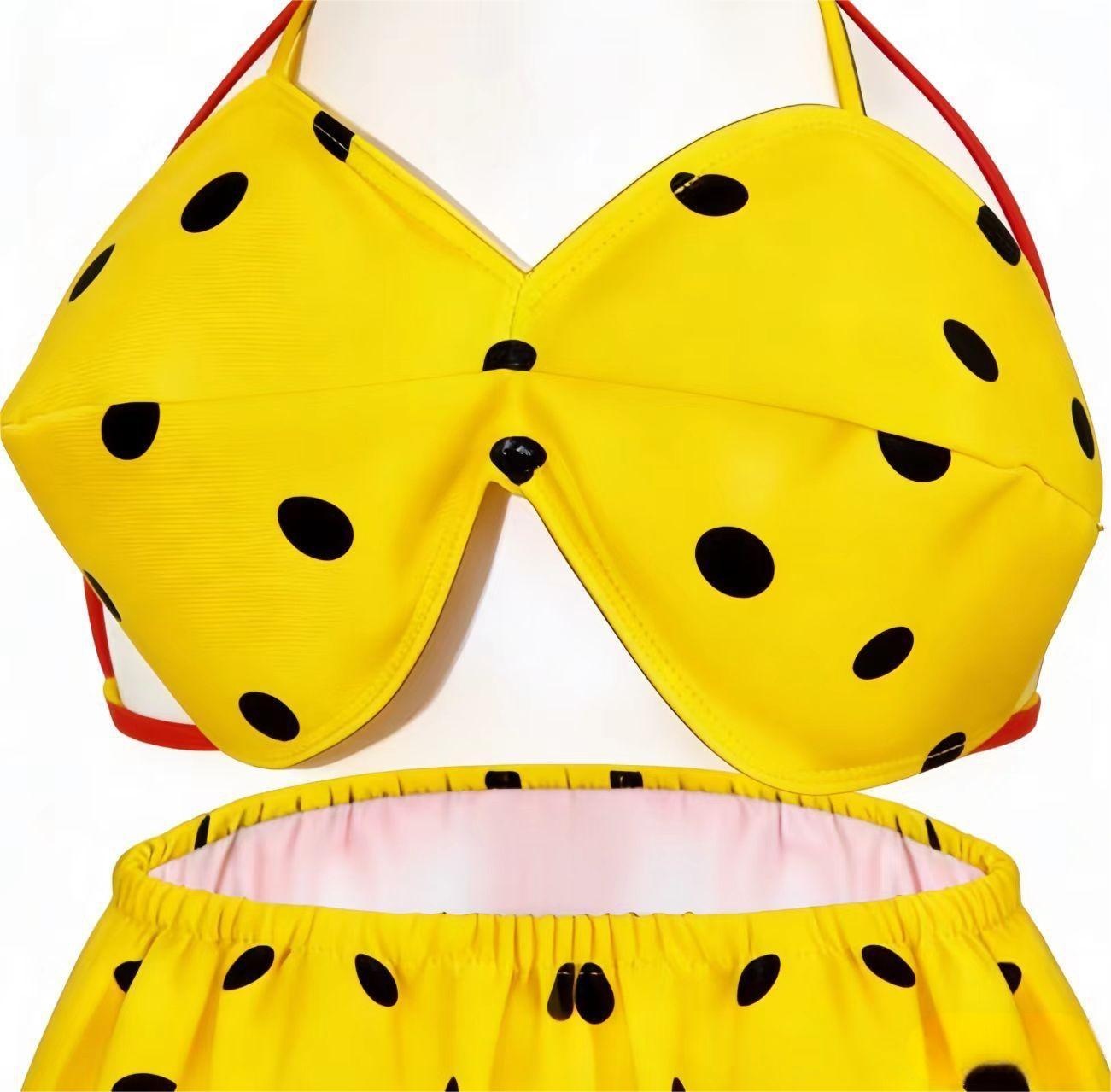 British Style Yellow Watermelon Bikini Porch Goose Outfit, Summer Hawaiian Decor Costume for 23 Inch Universal Goose Statue Personal Gift - Image 2