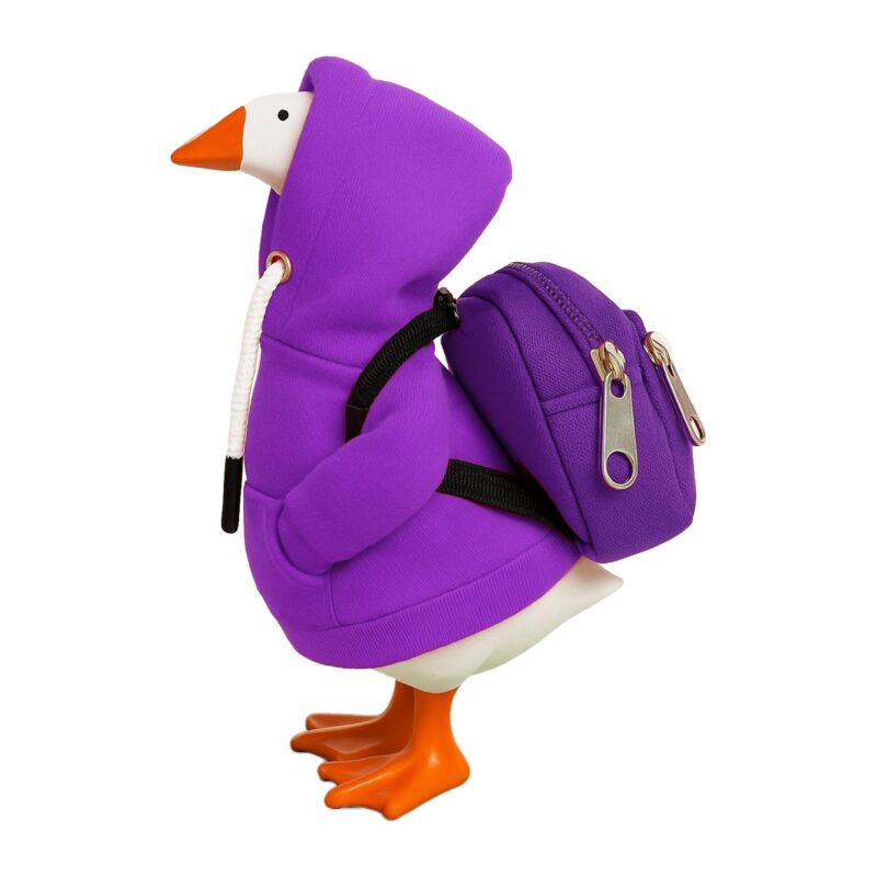 Mini Porch Goose Hoodie Outfits, Multi-Color Cloth Sweatshirt Costume for Small Tabletop Goose Statues, 18*6cm Decor Clothes Set