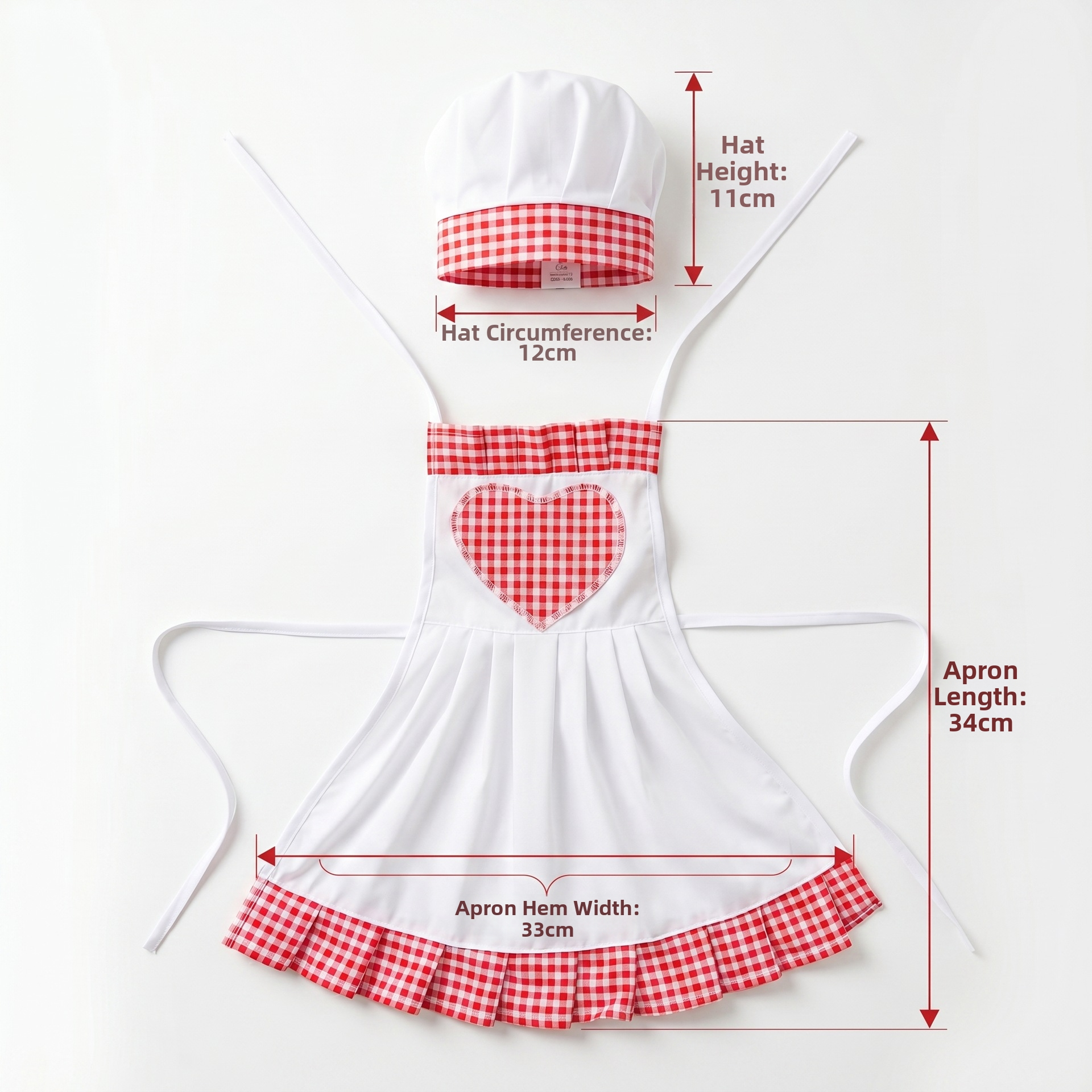Chef Outfit Set for 23 Inch Porch Goose Statue, Hat and Apron Decor Costume for Garden Lawn Goose Yard Ornament - Image 2