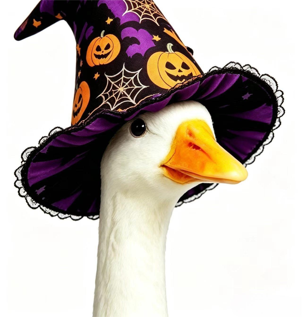 Casual Spider Themed Porch Goose Skirt, 23 Inch All-Season Halloween Goose Costume Set with Hat - Image 3