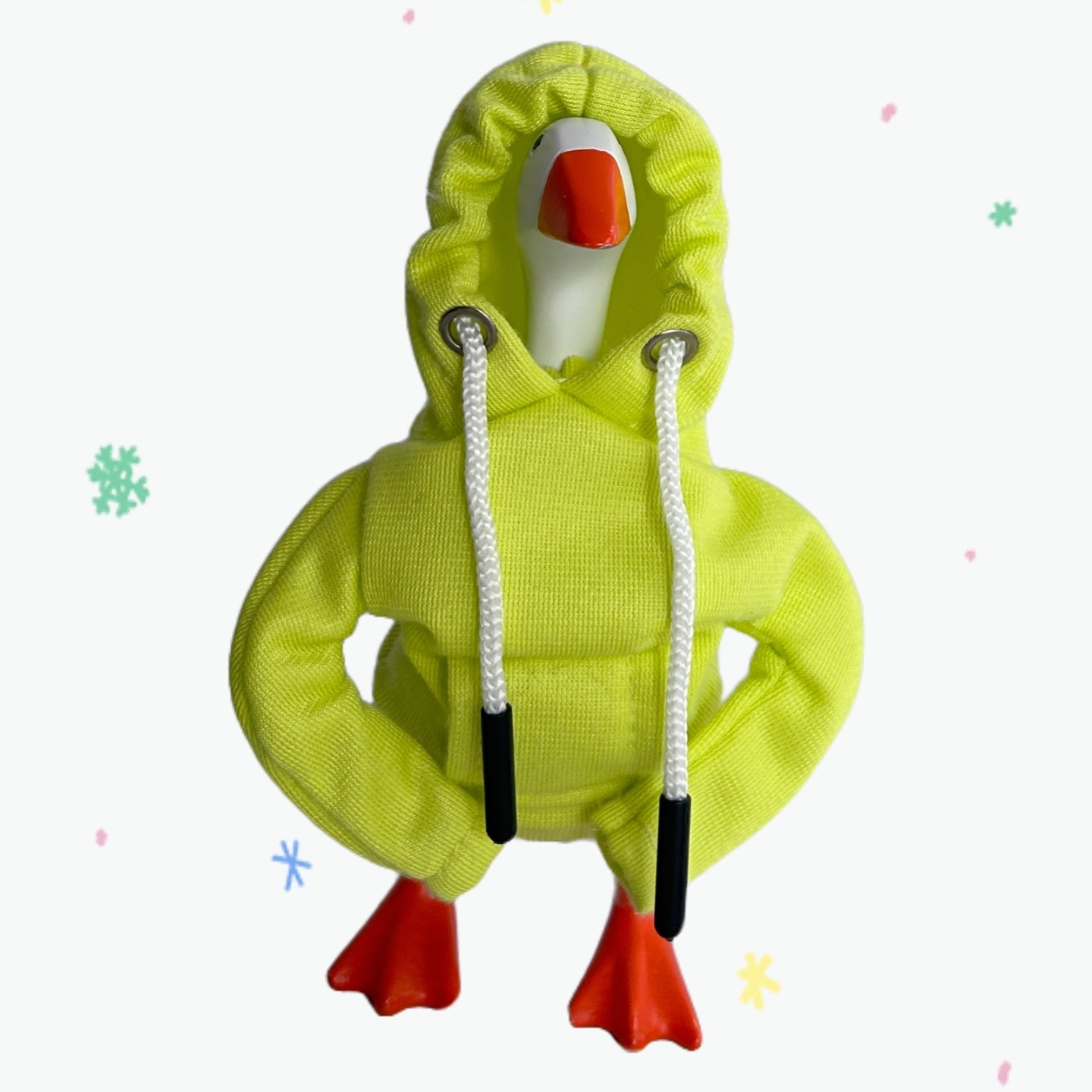 7 Inch Tabletop Goose Hoodie Outfit, Multi-Color Cute Mini Decorative Sweatshirt for Small Desk Goose Figurines - Image 5