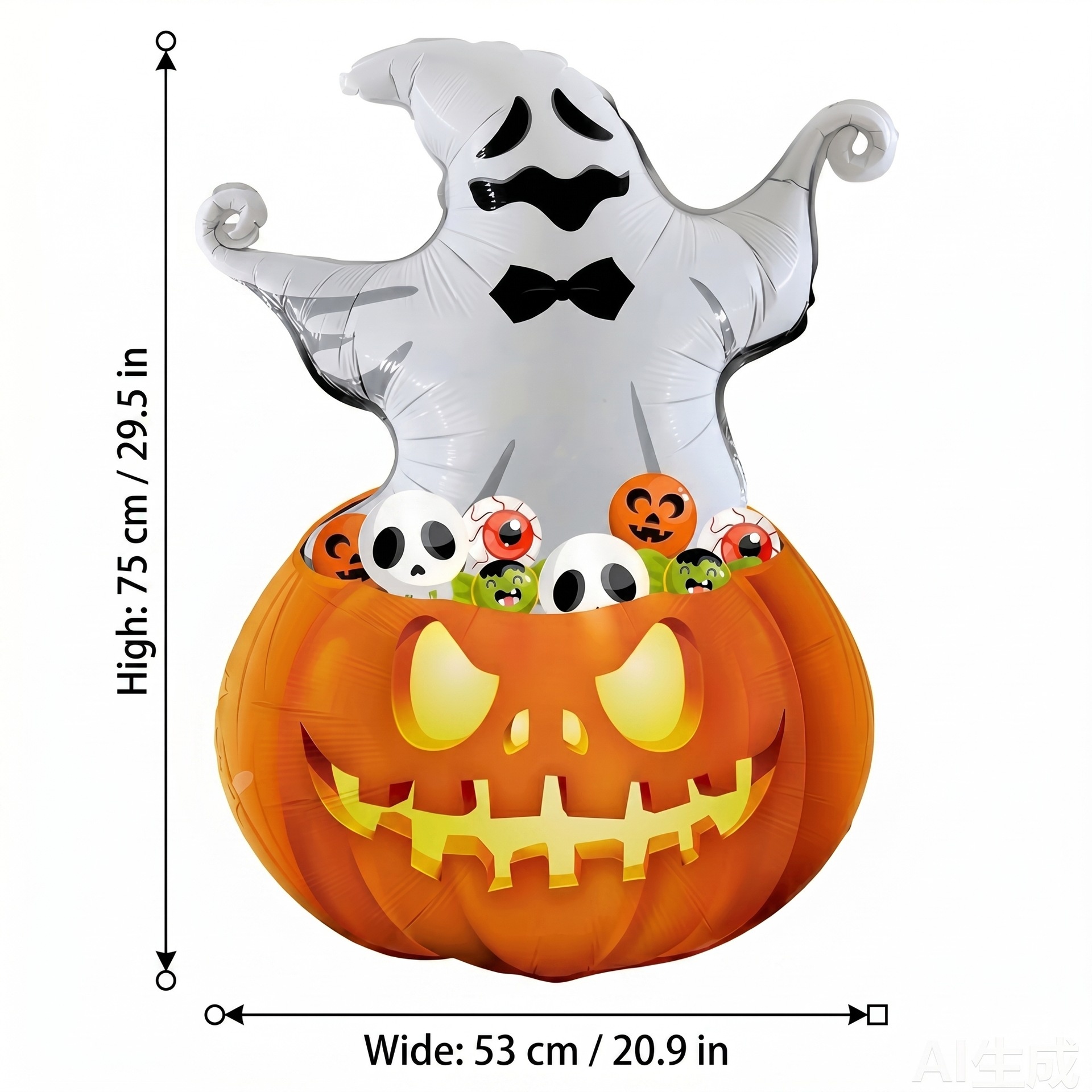 Halloween Tutu Skirt Outfit Set for 23 Inch Porch Goose Statues, Headpiece, Skirt, Decor Flag & Pumpkin Balloon Garden Lawn Goose Costume - Image 5