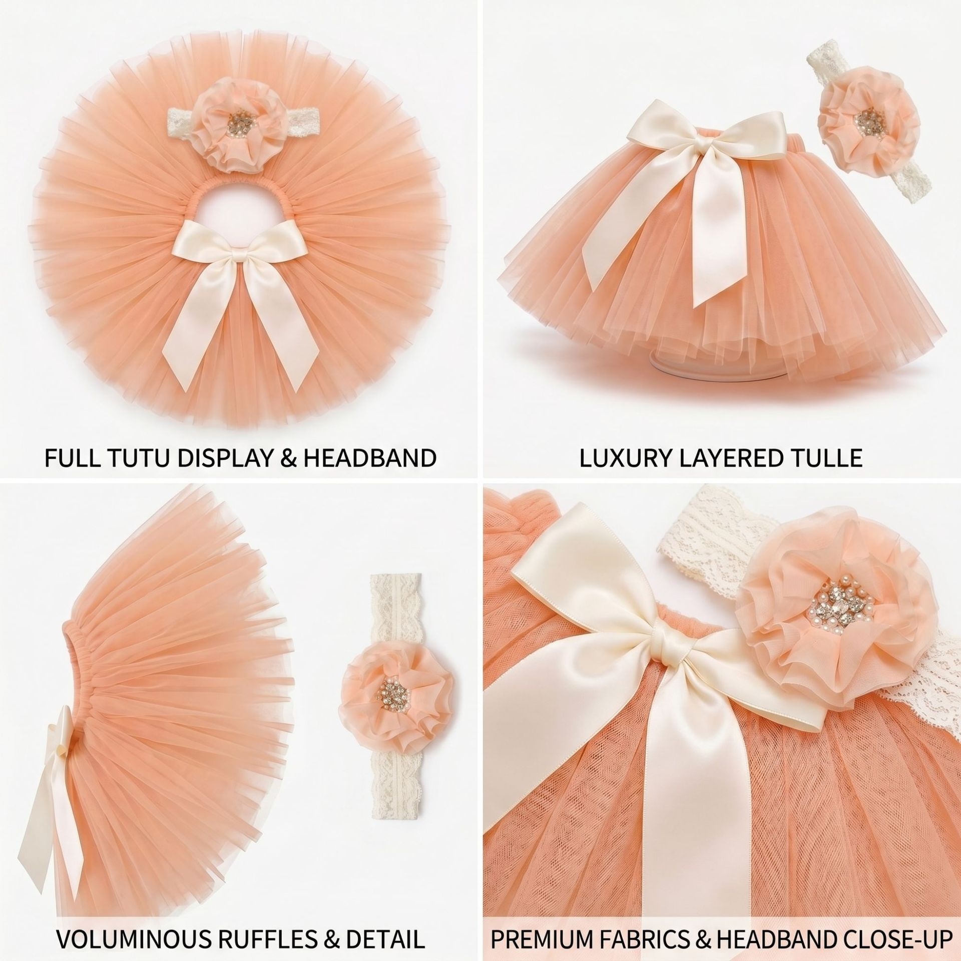 23 Inch Porch Goose Tulle Tutu Skirt Set, Headpiece & Fluffy Gauze Outfit for Garden Lawn Yard Goose Statue Decor - Image 4