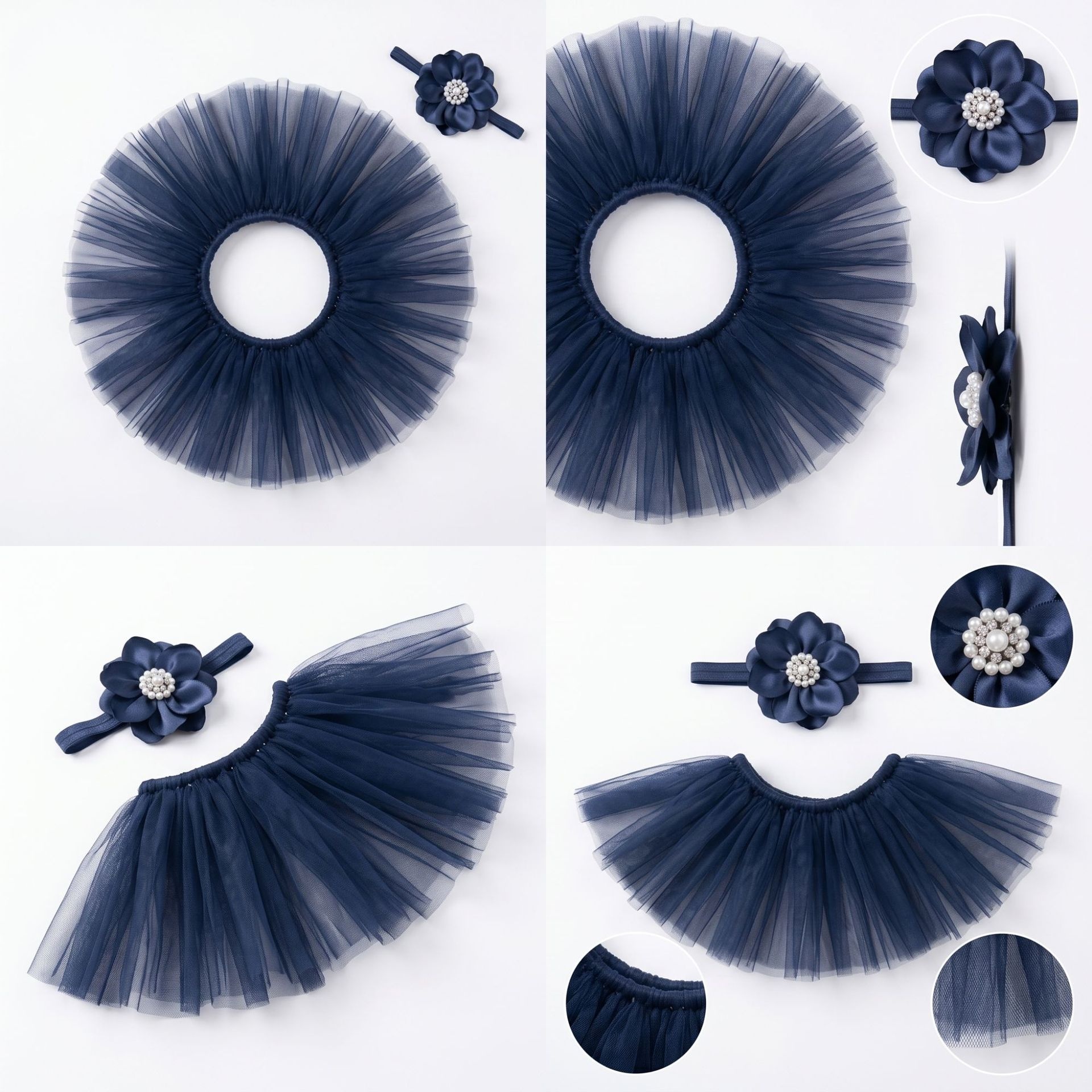 23 Inch Porch Goose Tulle Tutu Skirt Set, Matching Headpiece & Fluffy Gauze Outfit for Garden Lawn Yard Goose Statue Decor - Image 4