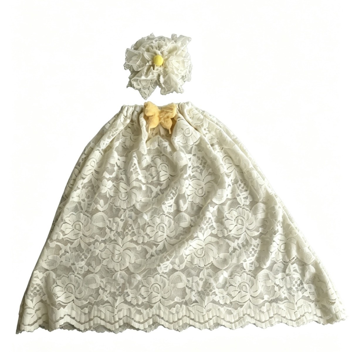 Princess Series White Wedding Gown Outfit for Porch Goose Statues, Cloth Dress Fits 7 Inch & 23 Inch Yard Goose Figurines - Image 3
