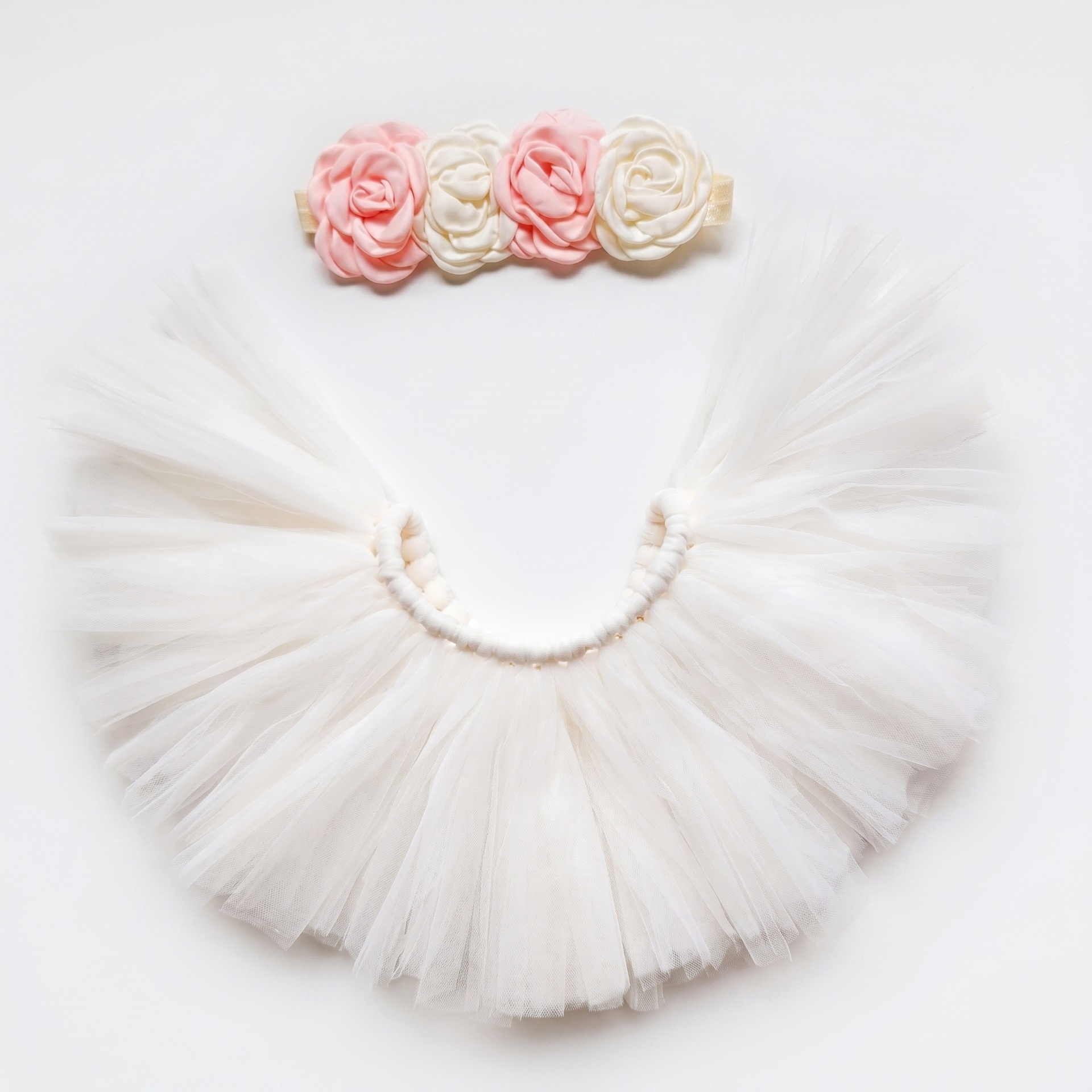 23 Inch Porch Goose Tulle Tutu Skirt Set, Headpiece & Fluffy Gauze Dress for Garden Lawn Yard Goose Statue Decor - Image 3