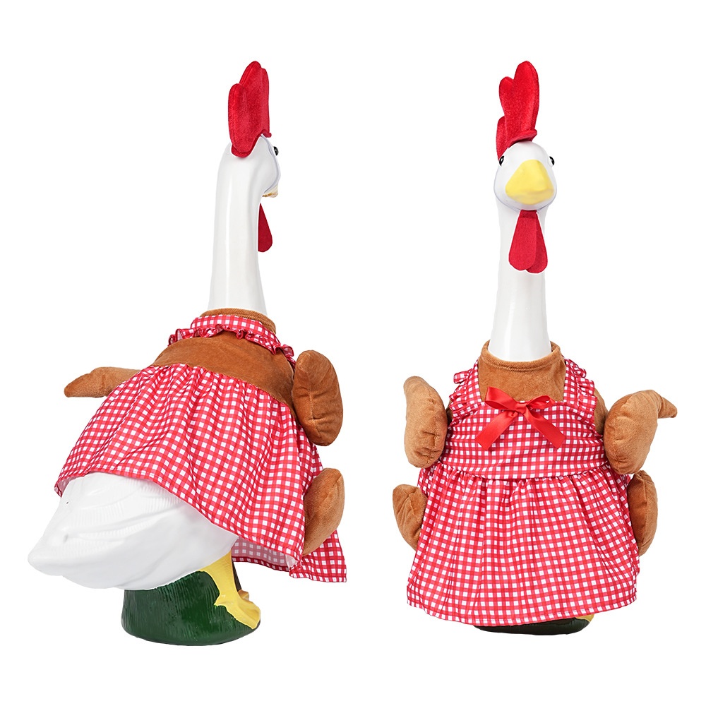 European Style Thanksgiving Turkey Skirt Costume, One-Size All-Season Transform Outfit for 23 Inch Large White Porch Goose - Image 3