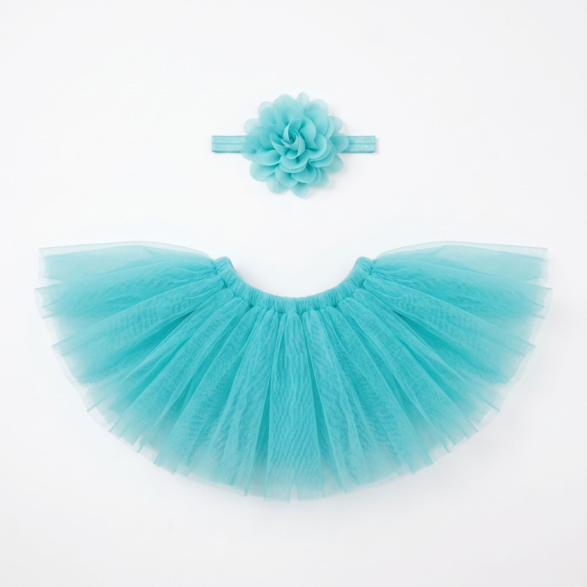 23 Inch Porch Goose Tulle Tutu Skirt Set, Decorative Headpiece & Fluffy Gauze Outfit for Garden Lawn Yard Goose Statue Decor - Image 3