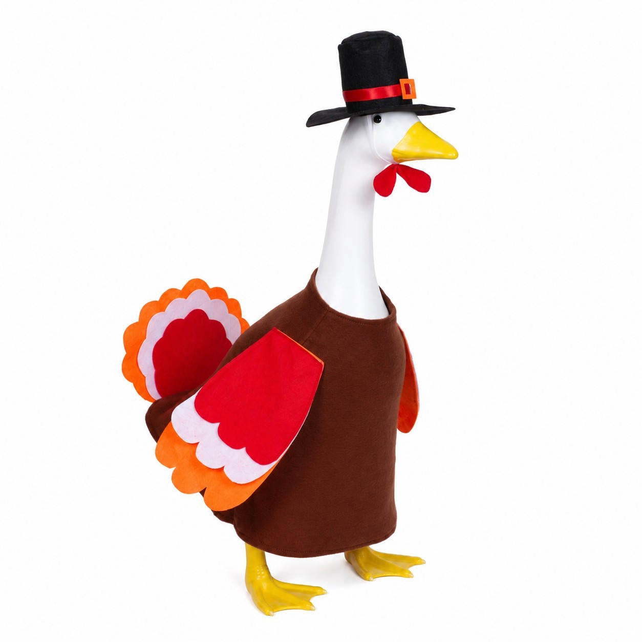 2026 New Thanksgiving Porch Goose Outfit, 23 Inch Goose Costume for Outdoor Yard Lawn Party Decor