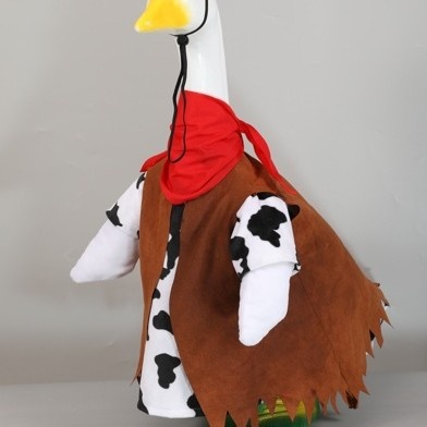 Western Cowboy Porch Goose Costume, Sunflower Style Outfit for 23-Inch Yard Goose Ornament - Image 2