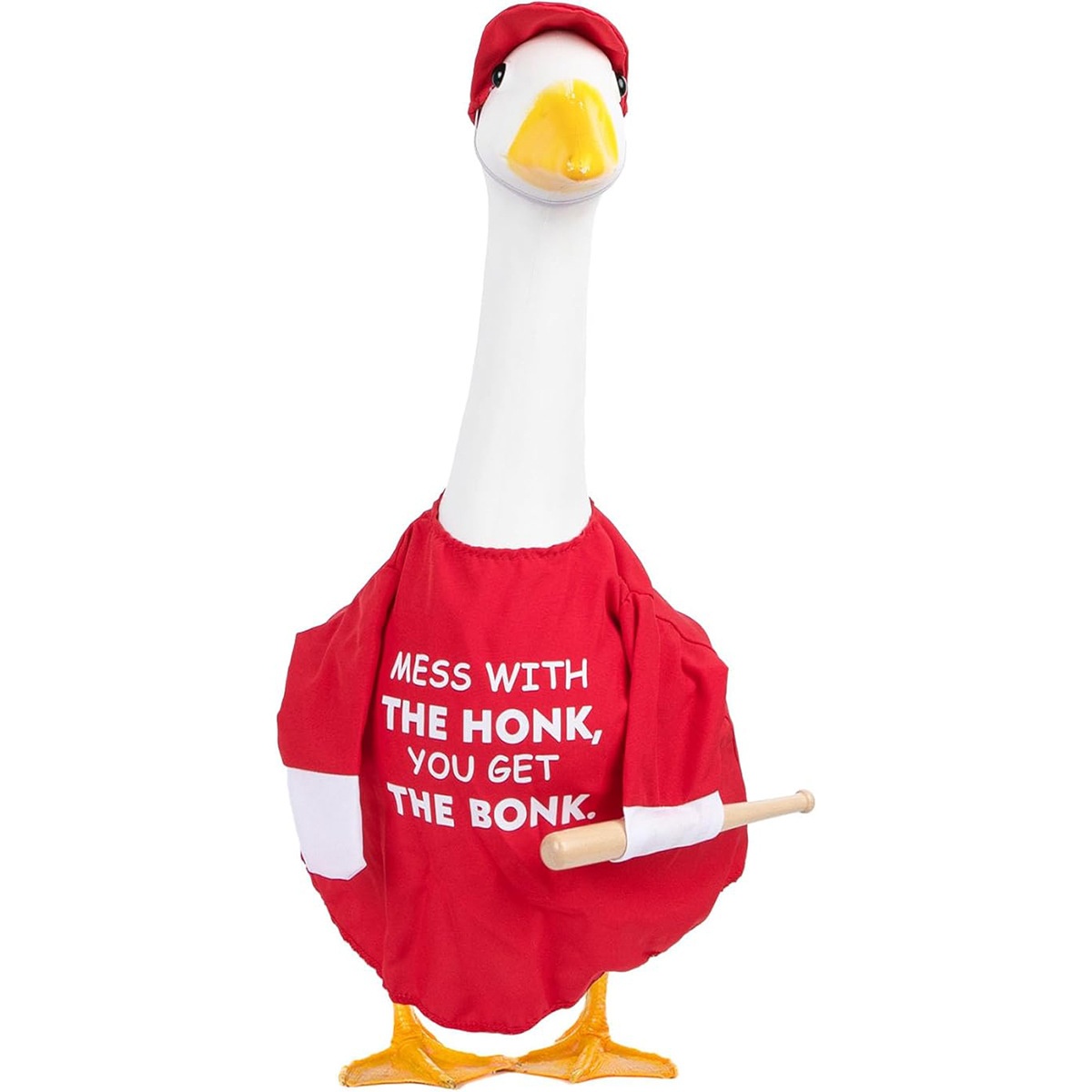 Hip-Hop Hoodie & Baseball Outfit for 23-Inch Porch Goose Statue, Multi-Color Multi-Style Costume - Image 5