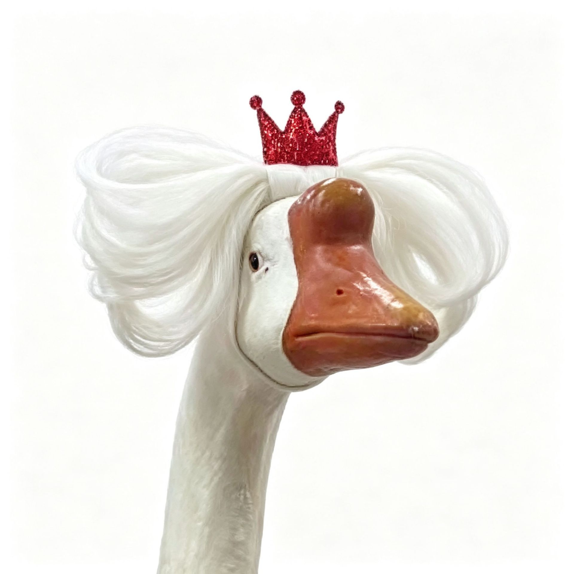 Christmas Santa Porch Goose Outfit, Holiday Costume for 17 & 23 Inch Simulated White Goose Ornament - Image 5