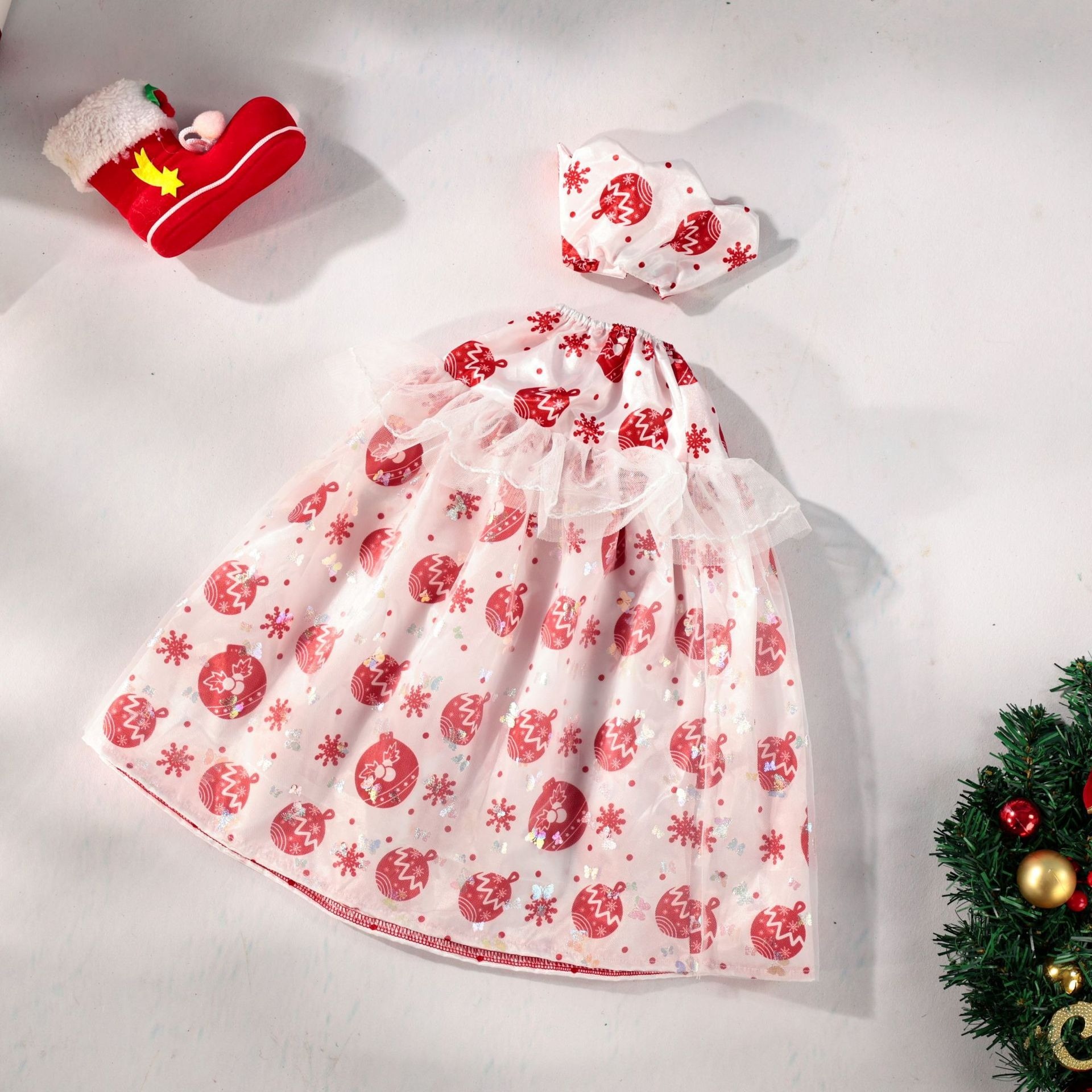Christmas Santa Porch Goose Costume, 23 Inch Outfit for Simulated White Goose Christmas Yard Decor - Image 4