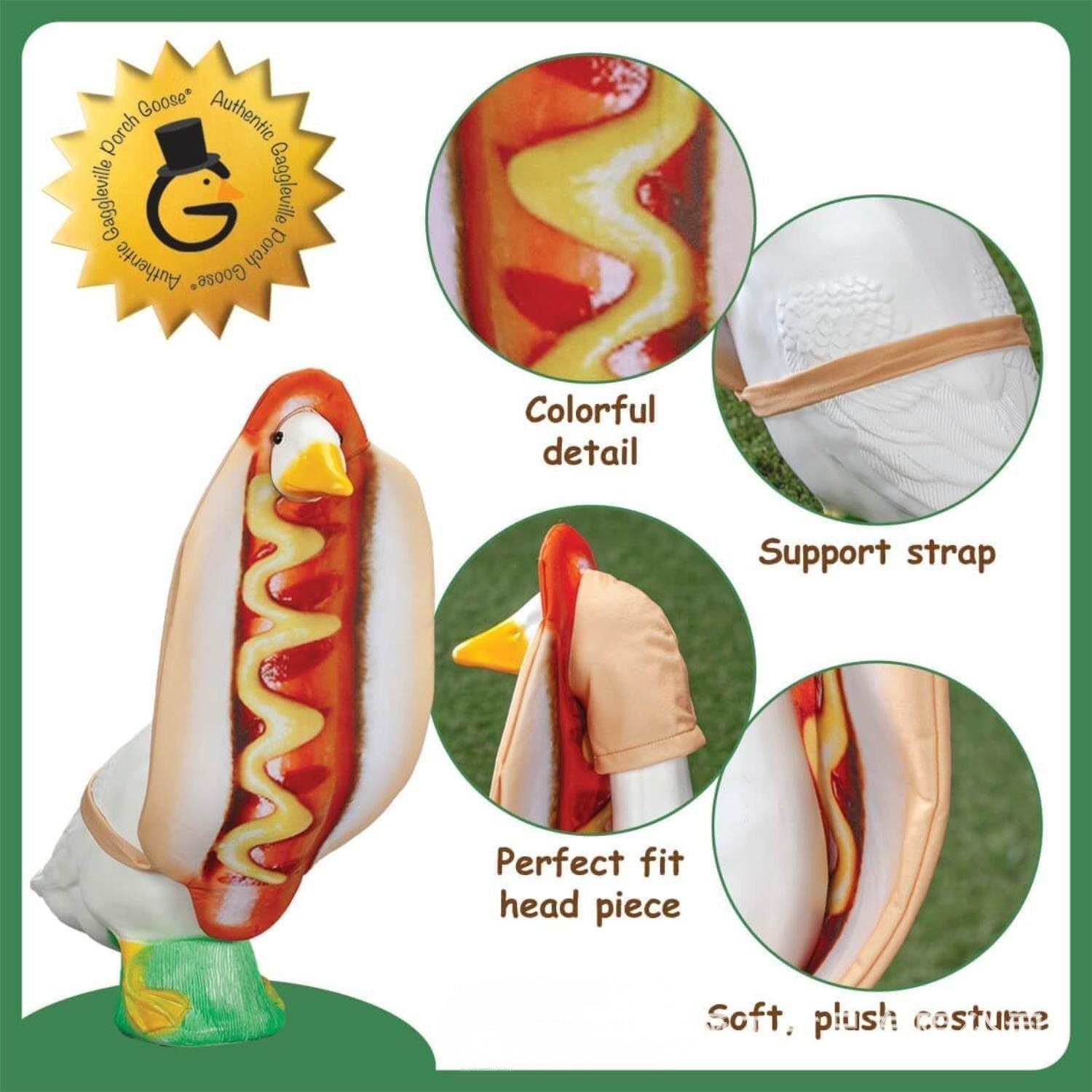 Novelty Sausage-Style Porch Goose Outfit, 23 Inch Goose Decor Costume for BBQ Party Scene Decoration - Image 4